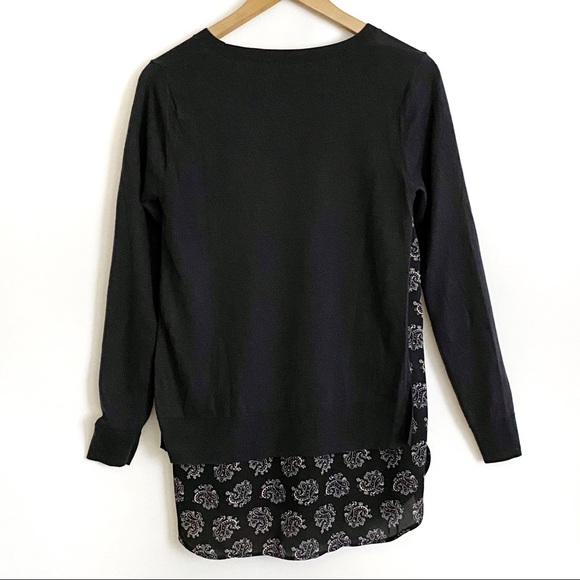 Loft Crew Neck Back Panel Sweater Size Small - Picture 2 of 6